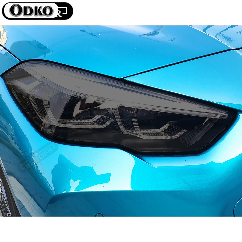 Car Headlight Tint Smoked Black Protective Film TPU Sticker For BMW F30 F31 G20 F10 F11 G30 F40 F32 F22 F36 F07 F34 G32 G11 G15 - Image 2
