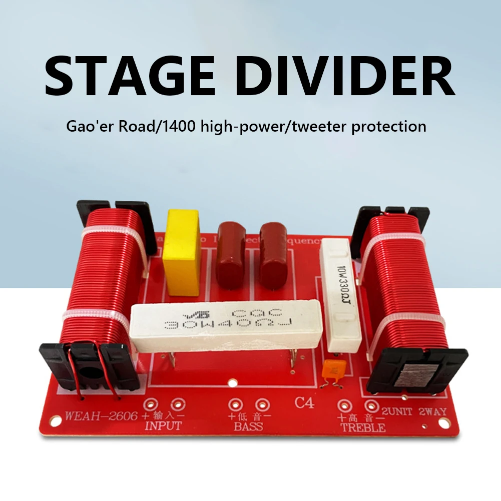 1-2 Stuks 2 Manieren 400W Luidspreker Crossover Module Treble Basluidsprekers Filter Frequentieverdeler Hoog Vermogen Voor Diy Home Audiosystemen