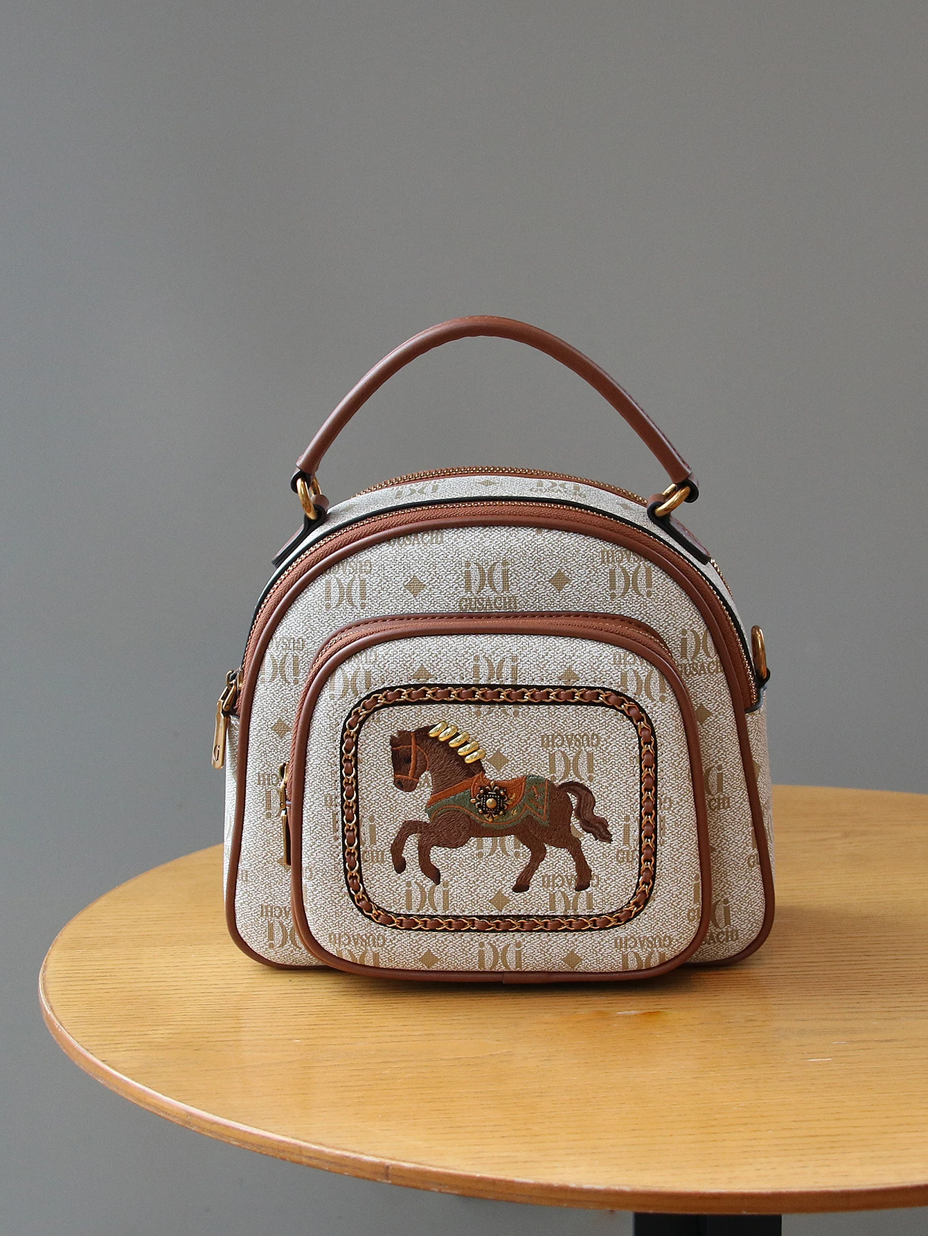 Minority Design 2026 Mode Neue Damenhandtasche Retro-Druck Farbkombination Muttertasche Leichter Luxus Westlicher Stil Stereotypen