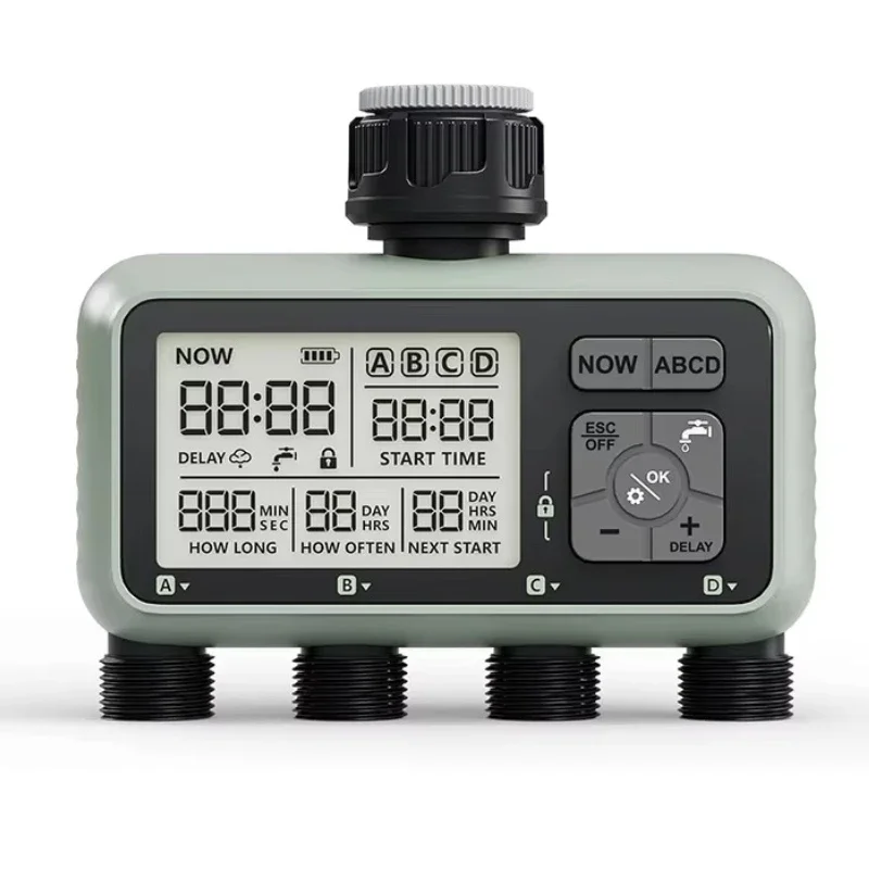 New Design Garden Electronic Automatic Four Zone Water Timer Watering Irrigation System HCT-379