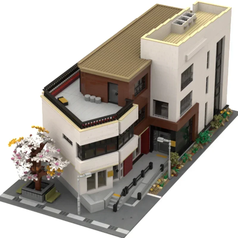 Moc Building Bricks Street View Model Ulsan Cultural Center Technology Modular Blocks Gifts Toys For Children DIY Sets Assembly