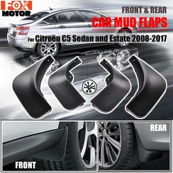 For Citroen C5 2008-Onwards Mudflaps Splash Guards Mud Flap Mudguards Fender 2014 Front Rear 2013 2016 Set Molded Car Mud Flaps
