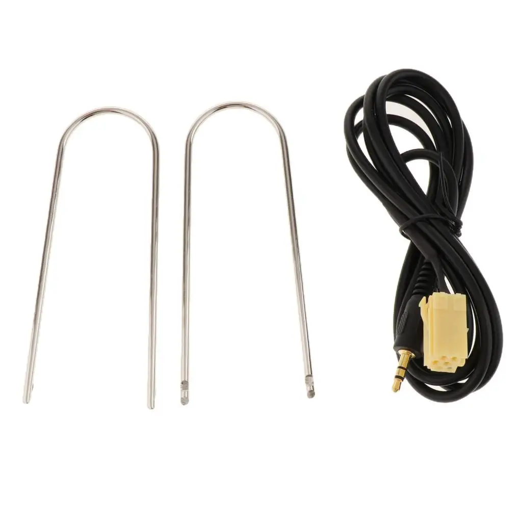 AUX Cable for Car Stereo Mini ISO to 3.5mm Jack Audio Input Line for Fiat Grande Punto 500 Easy Plug and Play