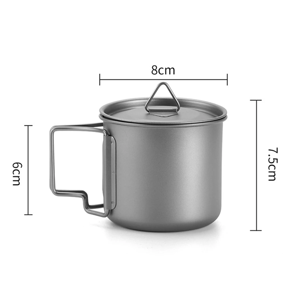 And Practical High Performance High Quality Titanium Cup Foldable Hhandle Home Use Picnic Portable Pure  And Practical