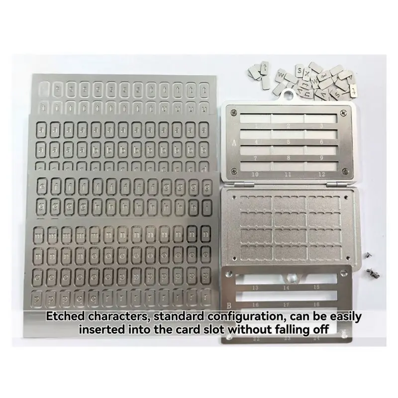 BAAG-Crypto Seed Phrase Backup, กล่องเก็บข้อมูล Seed Phrase สแตนเลสพร้อมรูสำหรับล็อค, สำรองข้อมูล 24 คำ, สำหรับกระเป๋าเงินฮาร์ดแวร์ BIP39