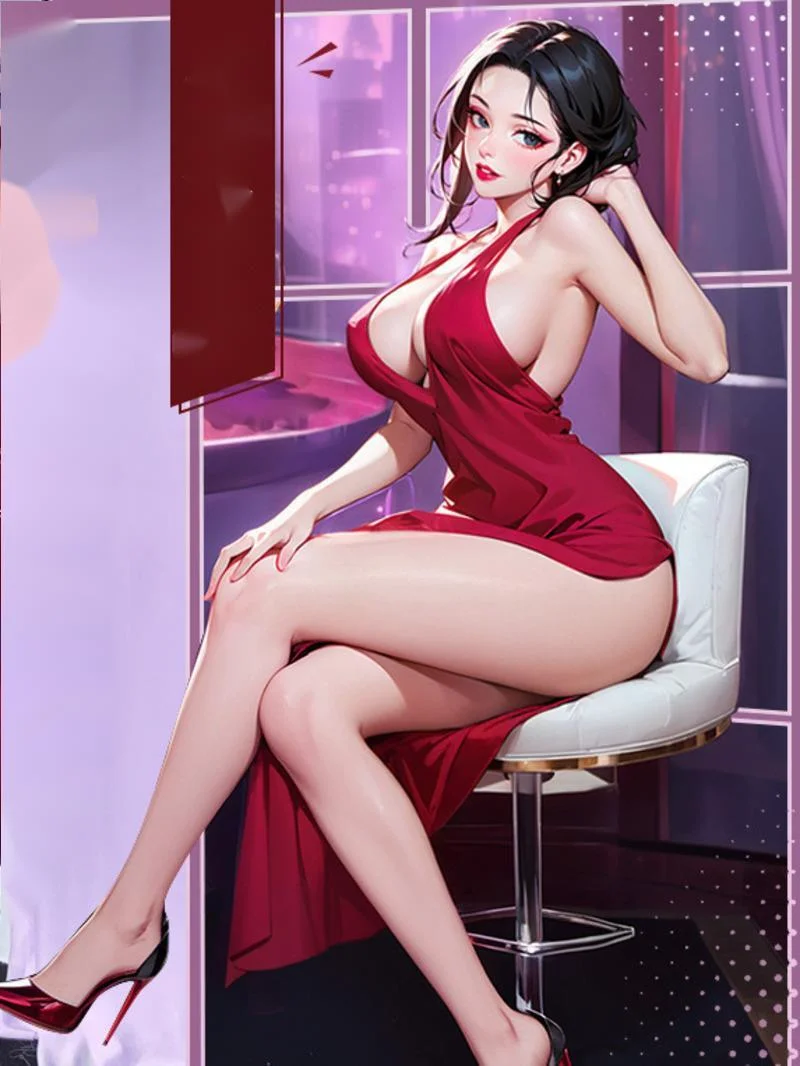 

Red Hot Sexy V Neck French Exposed Buttocks Dress Elegant Sexy Uniform Fashion Sweet Women Long Dress 2025 New Tops FCB1