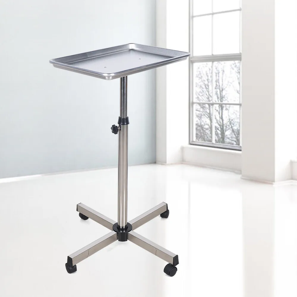 医療用トロリーモバイルローリングカートアルミトレイサロンタトゥースタンドホルダー