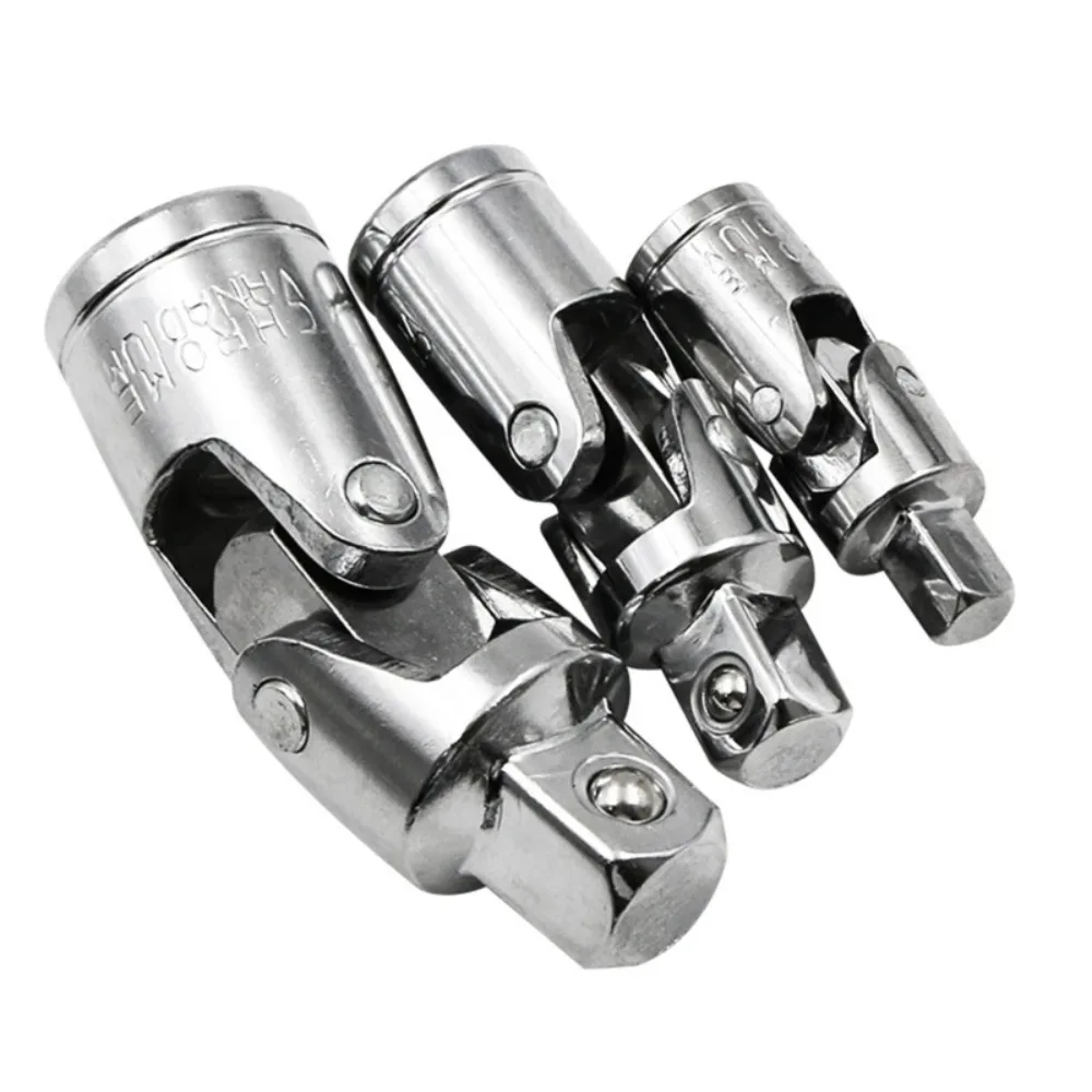 Universal Joint Socket Set, Chrome Vanadium Steel 1/4" 3/8" 1/2" Drive 90 Degree Swivel Impact Wrench Auto Repair Tool view 5