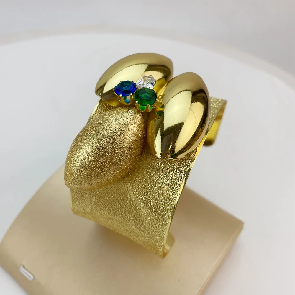 EMMA مجموعات مجوهرات فاخرة برازيلية للنساء دبي مطلية بالذهب الأفريقي اليدوية الزفاف مجموعة الزفاف قلادة جريئة FHK20783 #5