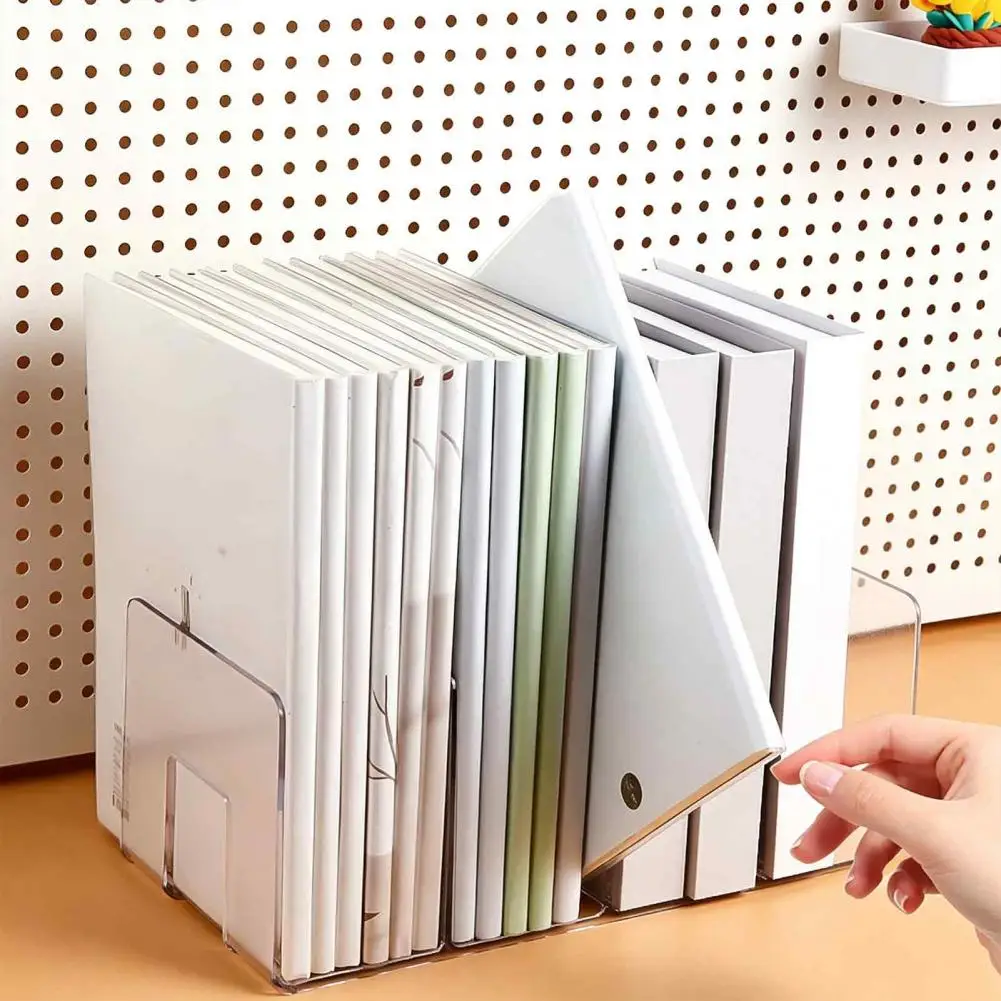 Modern Desk Organizer for Book Acrylic File Holder Desk Organizer Sturdy L-shaped Desktop Folder Rack Document for Shelves