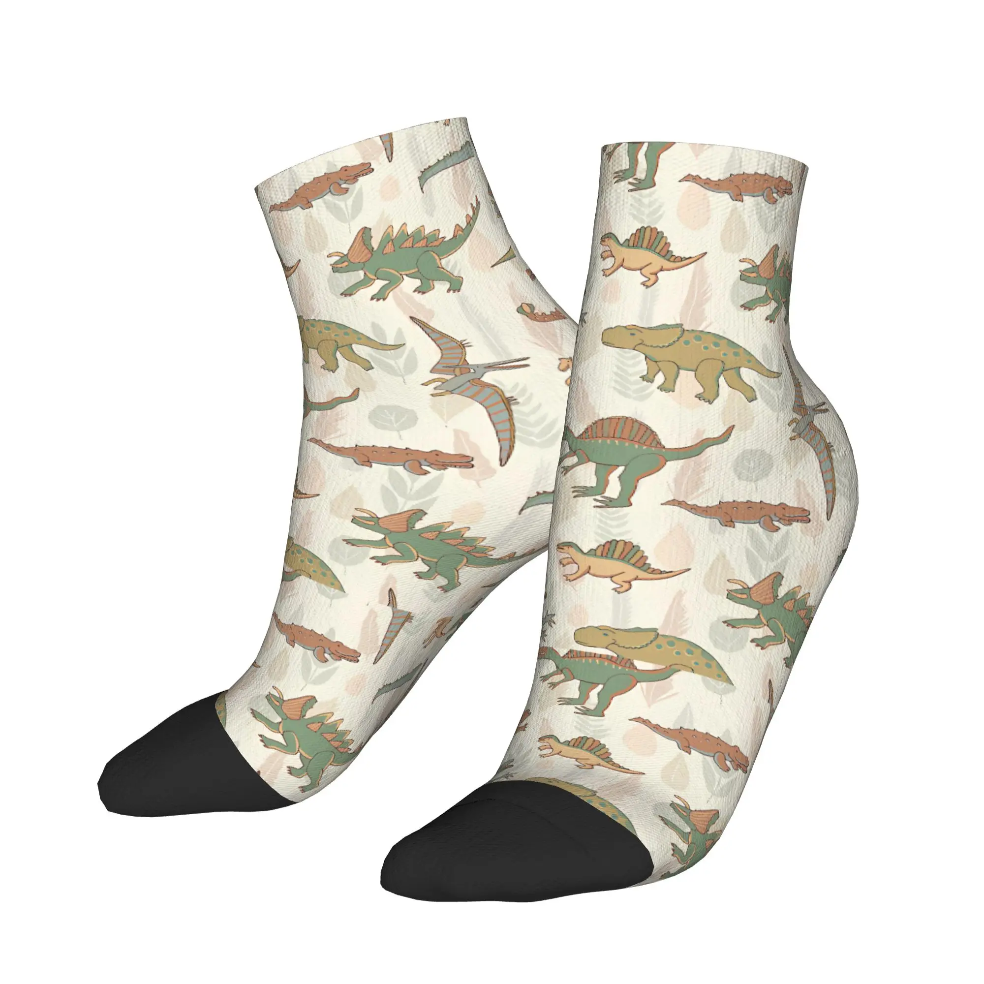 

Cartoon Anime Dinosaur Ankle Socks Non Slip Quality Soft Cycling Socks For Men Spring Kawaii Design Sock