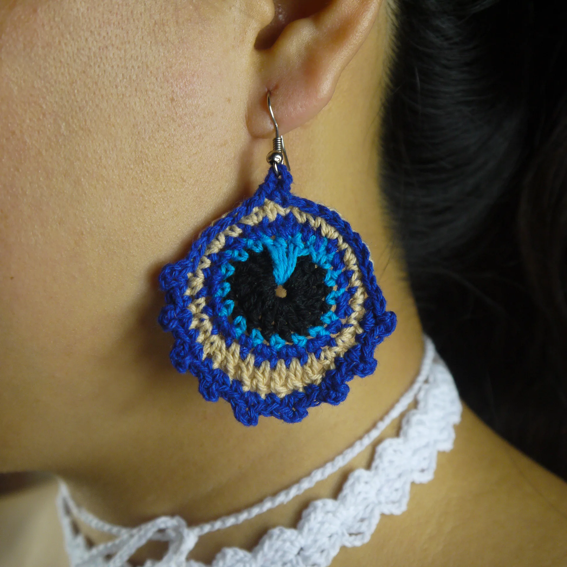 

Handmade Crochet Beach Bridesmaids Wedding Earrings Fashion Vintage Bohemian Stage Performance Accessories