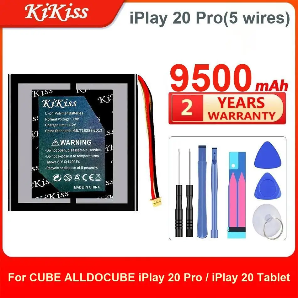 

Аккумулятор Kikiss для CUBE ALLDOCUBE Iplay 20 Pro/планшета, Iplay Pro (5 проводов), 9500 мАч