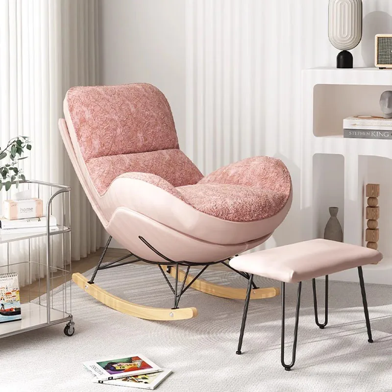 

Ergonomic Pink Chairs Rocking Floor Adults Cute Chairs Single Sofa Muebles Para El Hogar Chair Living Room Furniture