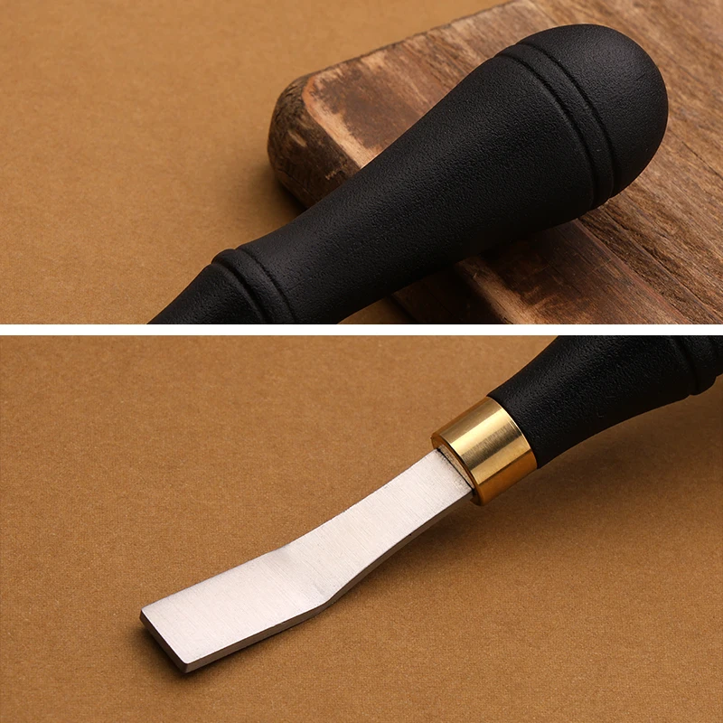 MIUSIE 1PC Silicone Handle Rough File Leather Tool DIY Leather Surface Edge Treatment Polished Rough Sun Grain ,3/5mm