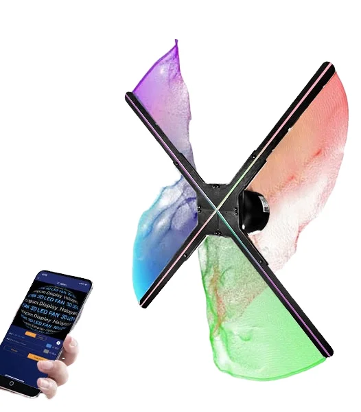 50cm Interactive 3D Holographic Fan Digital Signage Media Player For Retail Marketing 4K Max Resolution Levitation virtual