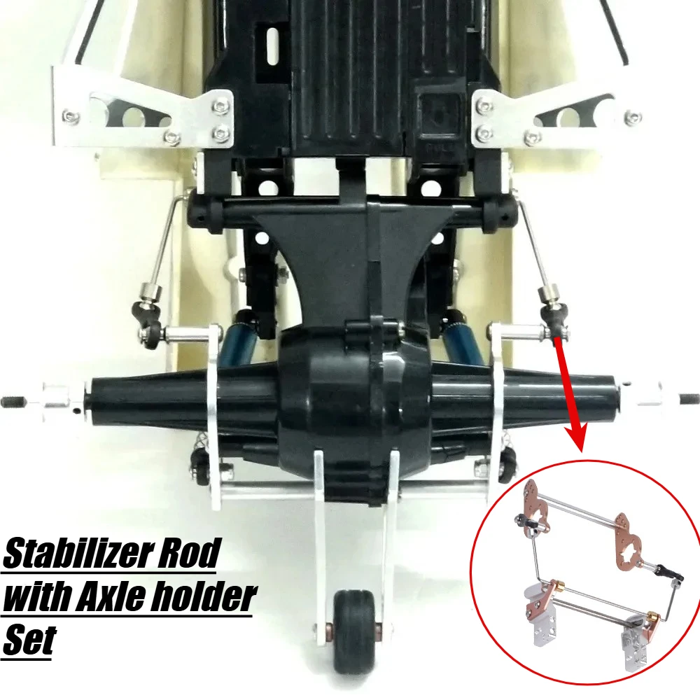 Aluminum Stabilizer Rod Axle Holder Set for Tamiya Grasshopper 1/10 RC Buggy Upgrade Parts