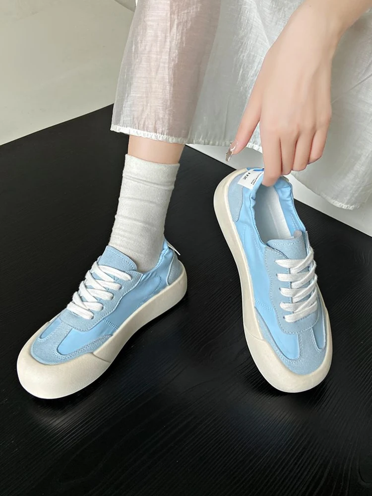 Pink Kawaii Ladies Shoes Cute Whit Canvas Women Footwear on Offer Trends 2024 Designer Y2k Fashion New Urban Original in Luxury