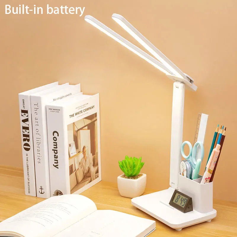 eye protection LED Desk lamp pen holder built-in battery rechargeable student dormitory reading lamp