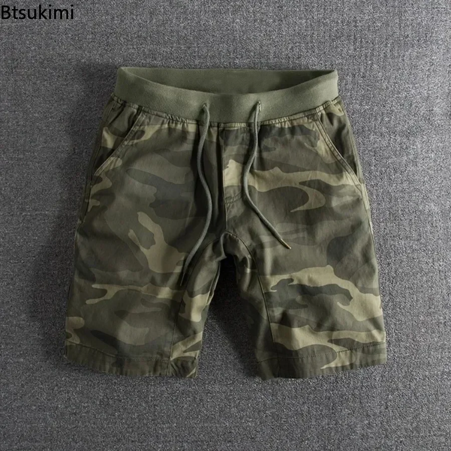 2025 verão de alta qualidade camuflagem shorts masculinos shorts casuais moda cintura elástica conforto solto moletom personalizado para homem