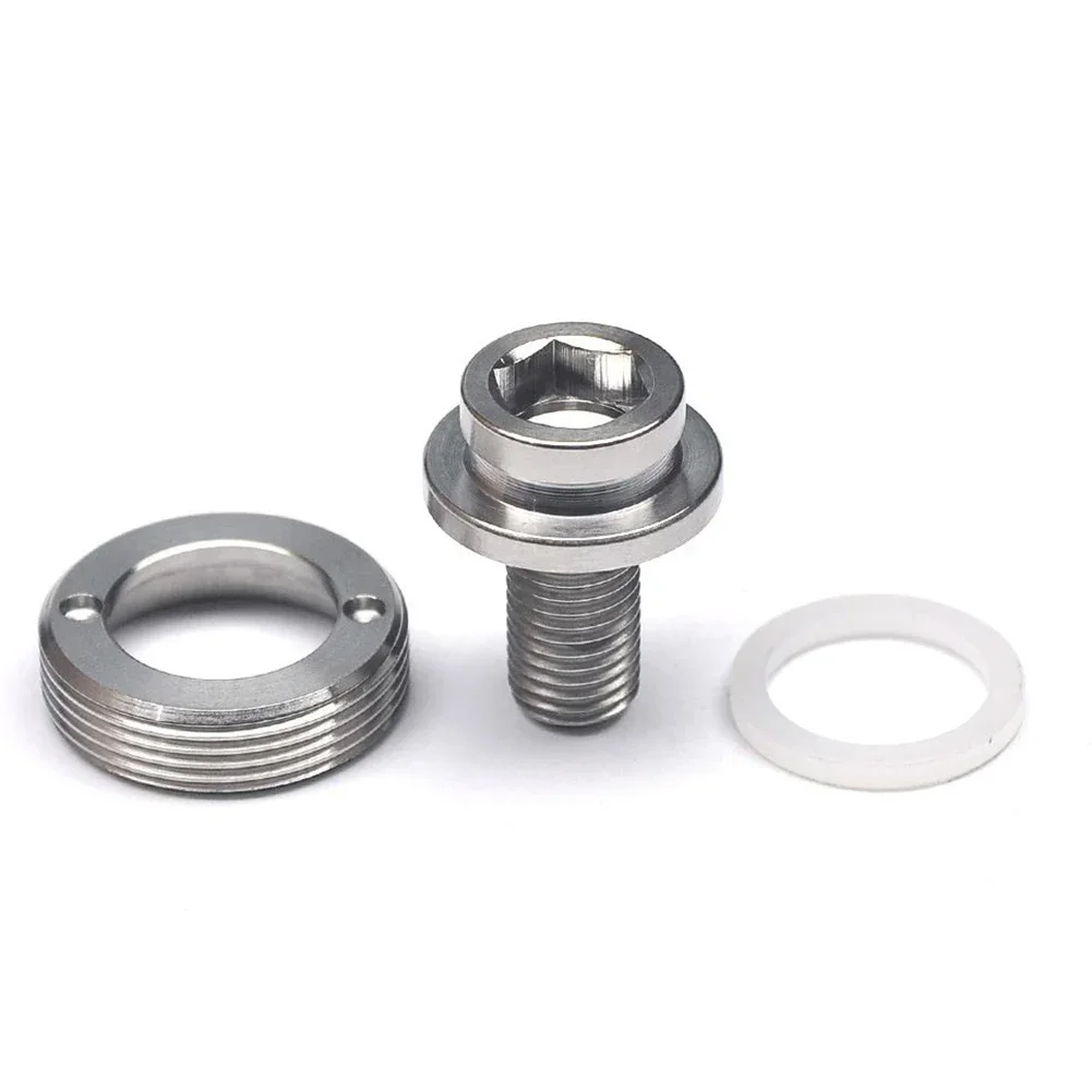 1Pc Titanium Bike Bicycle Bottom Brackets Screw Hex With Dust Cover M8X15 CNC Machining Bicycle Parts