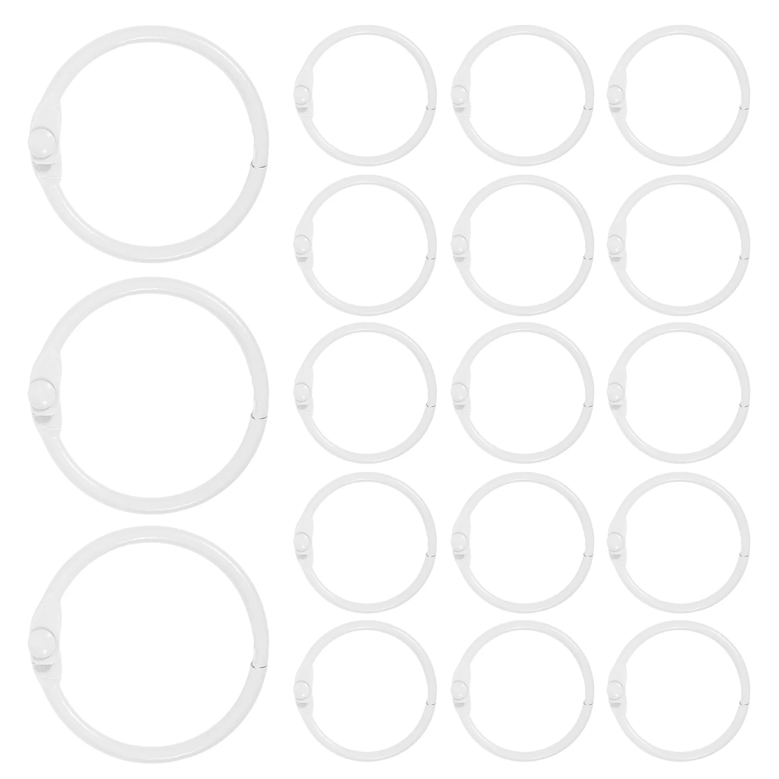 60Pcs 25Mm Metal Binder Rings Heavy Duty Binding Clips for Loose Leaf Paper Index Cards Scrapbook Craft Notebook Organization