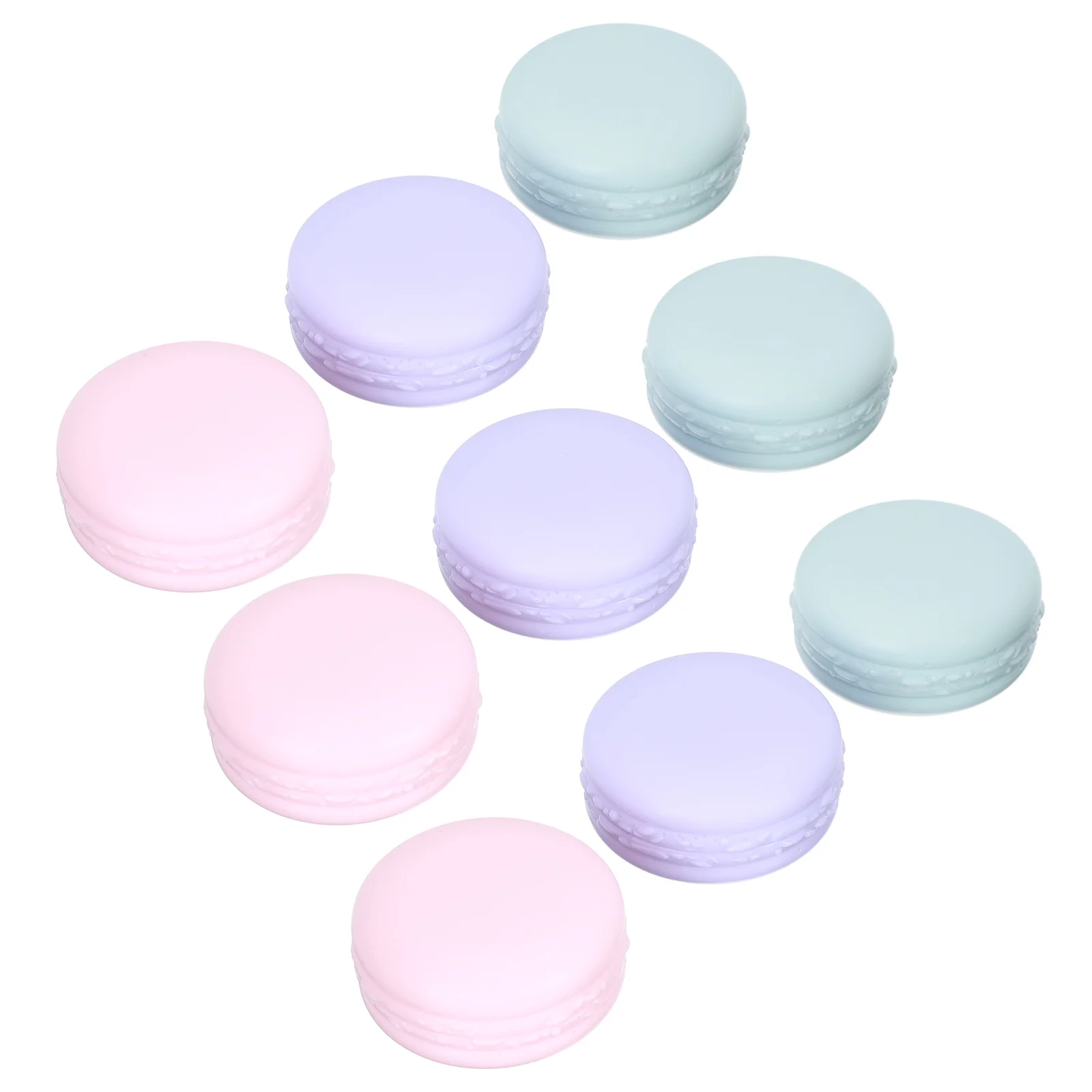 30 Pcs Cream Box Buttercream Jars Ointments Sample Pack Macaron Color Plastic Dispensing Cases Boxes Lip Eye Mask