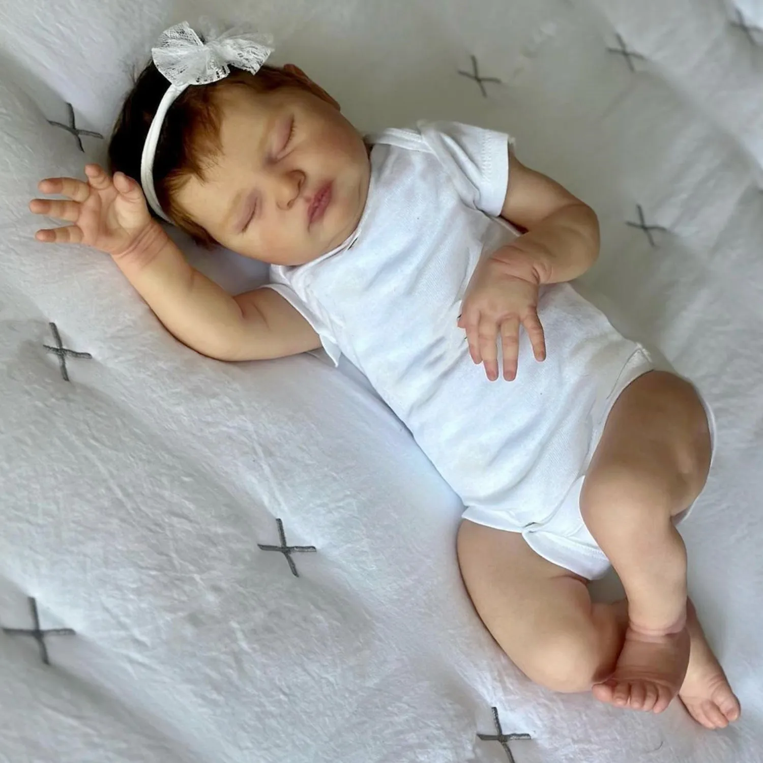 20 Inch 3D Skin With Visible Veins 50 CM Soft Silicone Asleep Laura Reborn Baby Doll Toy For Girl Kid Art Bebe Like Real