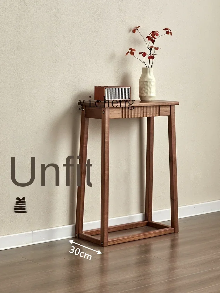 Picture 3: Black Walnut Solid Wood New Chinese Zen a Long Narrow Table Altar Sofa Small Space Wall Narrow Table