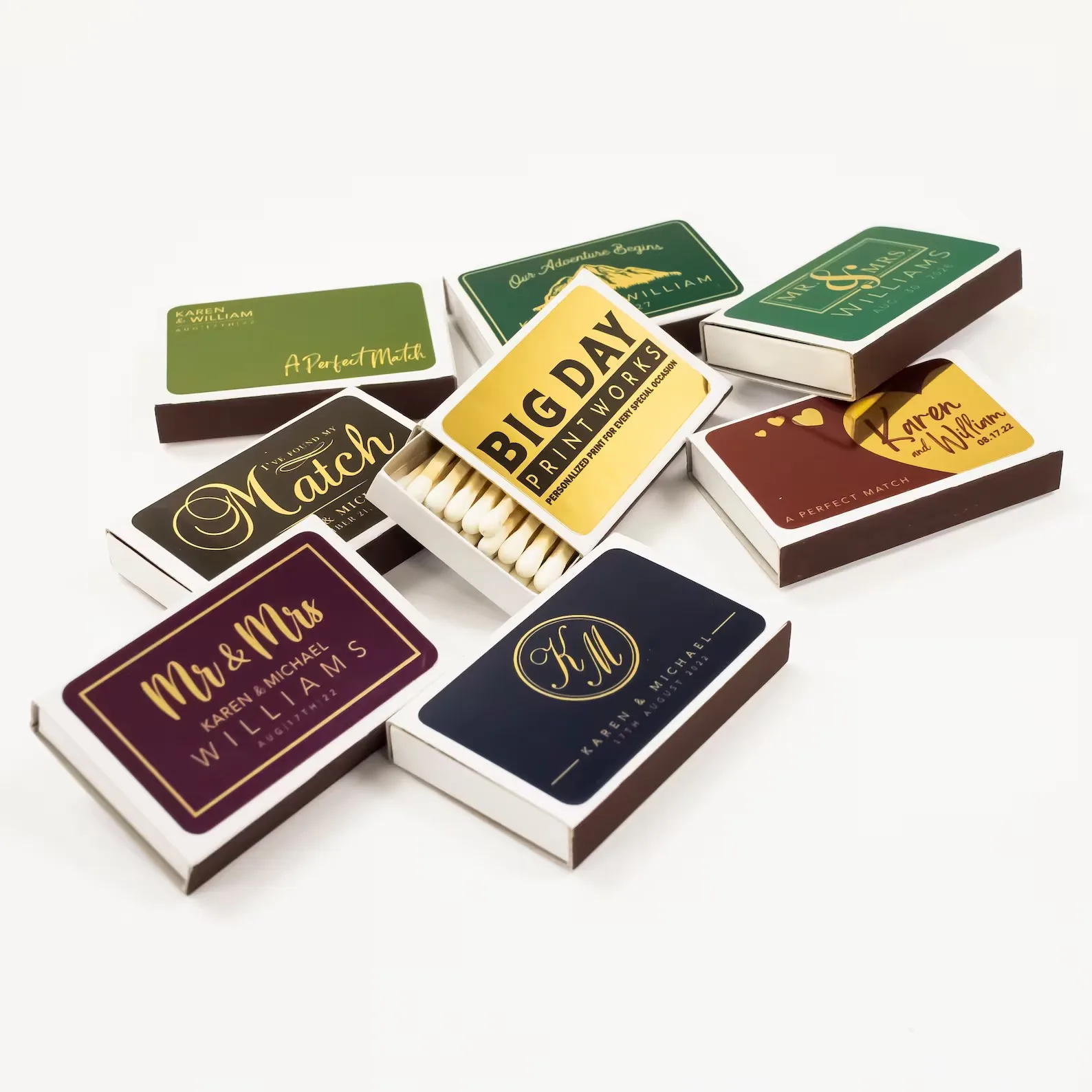 

BULK MatchBoxes + Labels SET OF 50 - Personalized Texts - Party Favor - Wedding - Birthday - House Warming - Apartment Use - Bus
