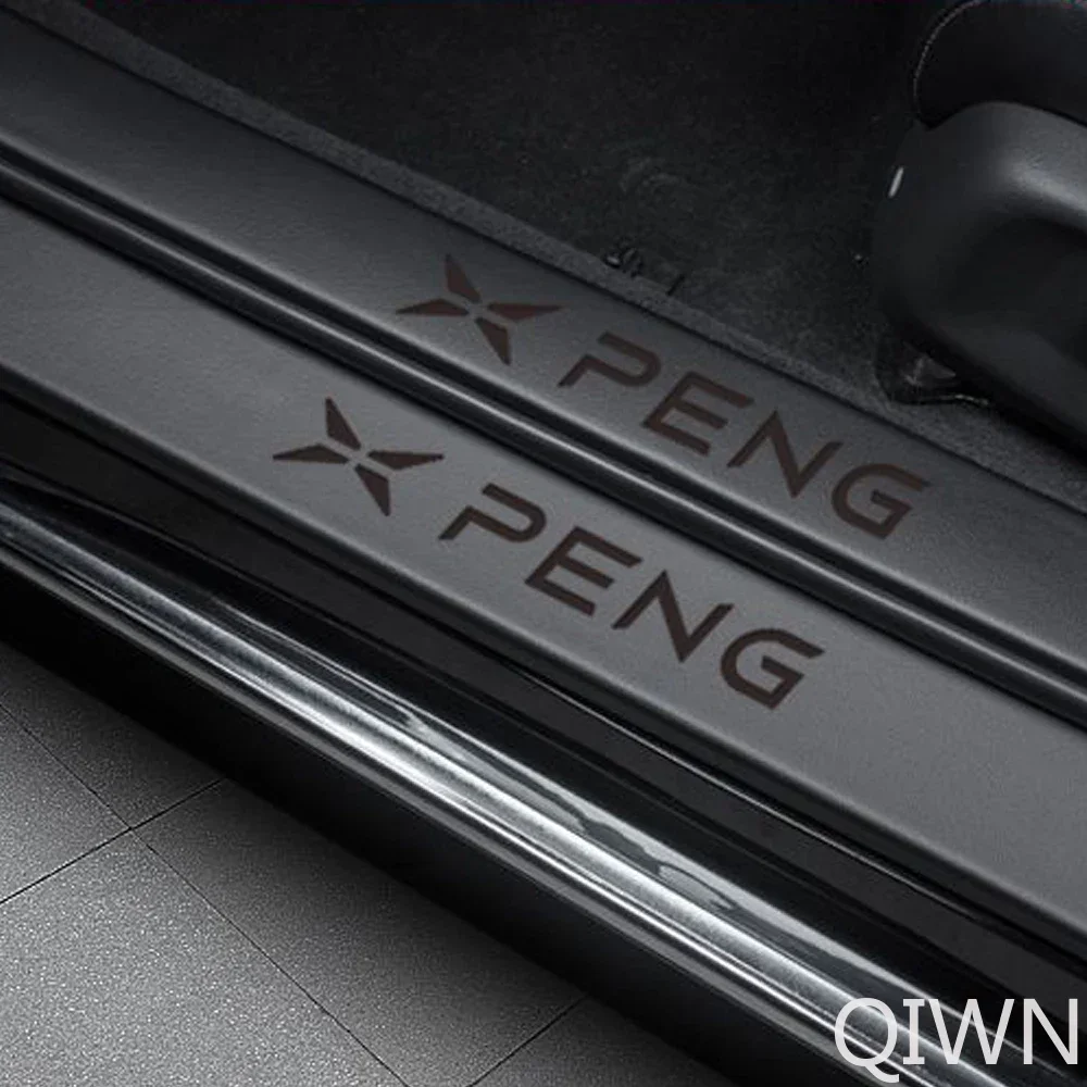 QIWN Suitable For Xpeng G6 2024 Car Door Sill Strips Foot Pedals Anti Stepping Interior Modifications Accessories Decorative Par