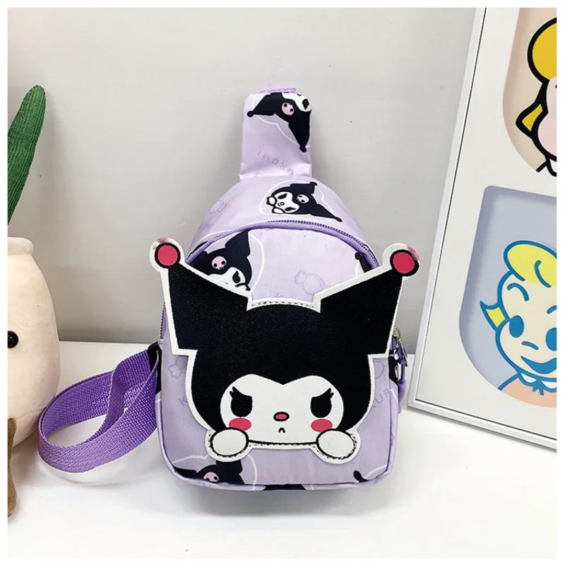 Stagione Miniso Nuovo Kuromi Hello Kitty Modello di cartone animato per bambini Sanrio Borsa a tracolla a spalla singola Accessori per ragazze dei