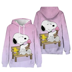 Snoopy cartoon print Women Sweatshirt Long Sleeve Crewneck Graphic Hoodie Clothes Couple Valentine's Day Gift Womens Clothes