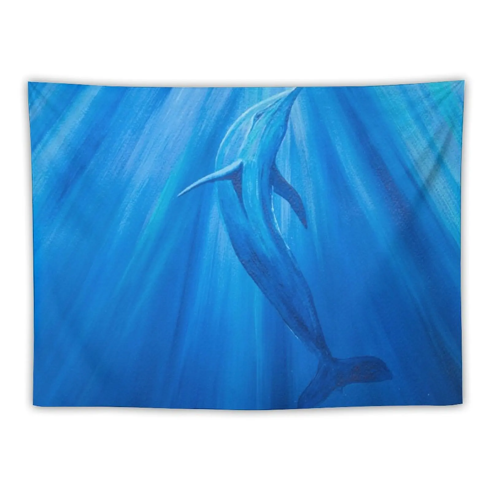 

Dolphin in blue Tapestry Room Decoration Accessories Room Decorator Tapestry