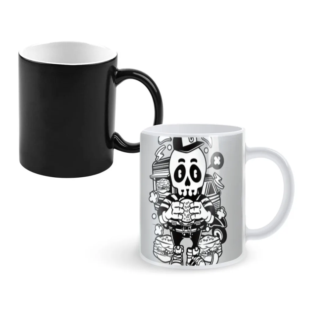 

Skull Coffee Mugs And Mug Creative Color Change Tea Cup Ceramic Milk Cups Novelty Interesting Gifts