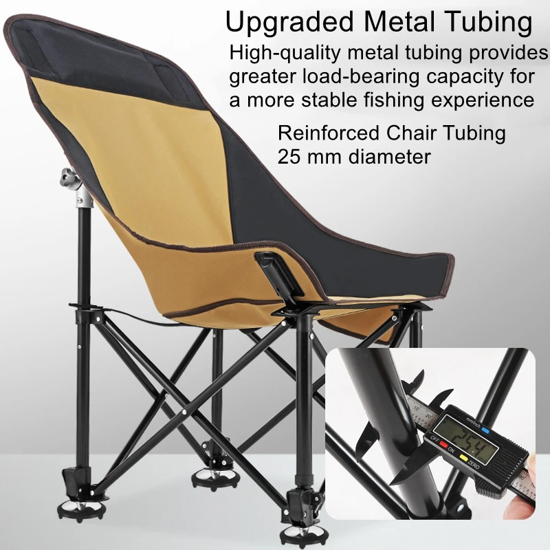 

Portable, High-Back, Adjustable Camping Chair for Sketching and Fishing Outdoor Folding Chair
