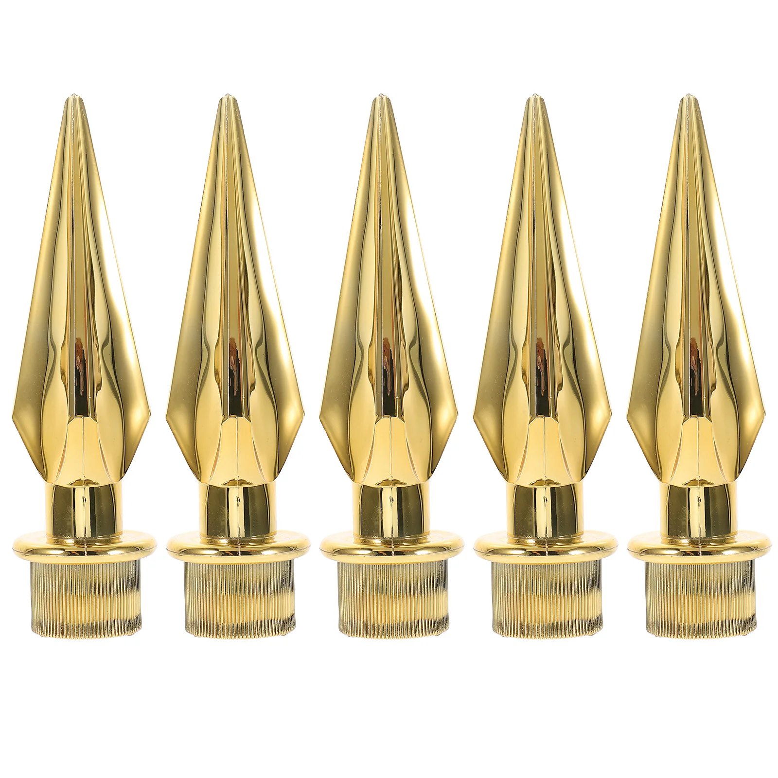 

5Pcs Flagpole Topper Compact Size Elegant Patterns Durable PP Material Long Lasting Outdoor Decoration Flagpole Topper