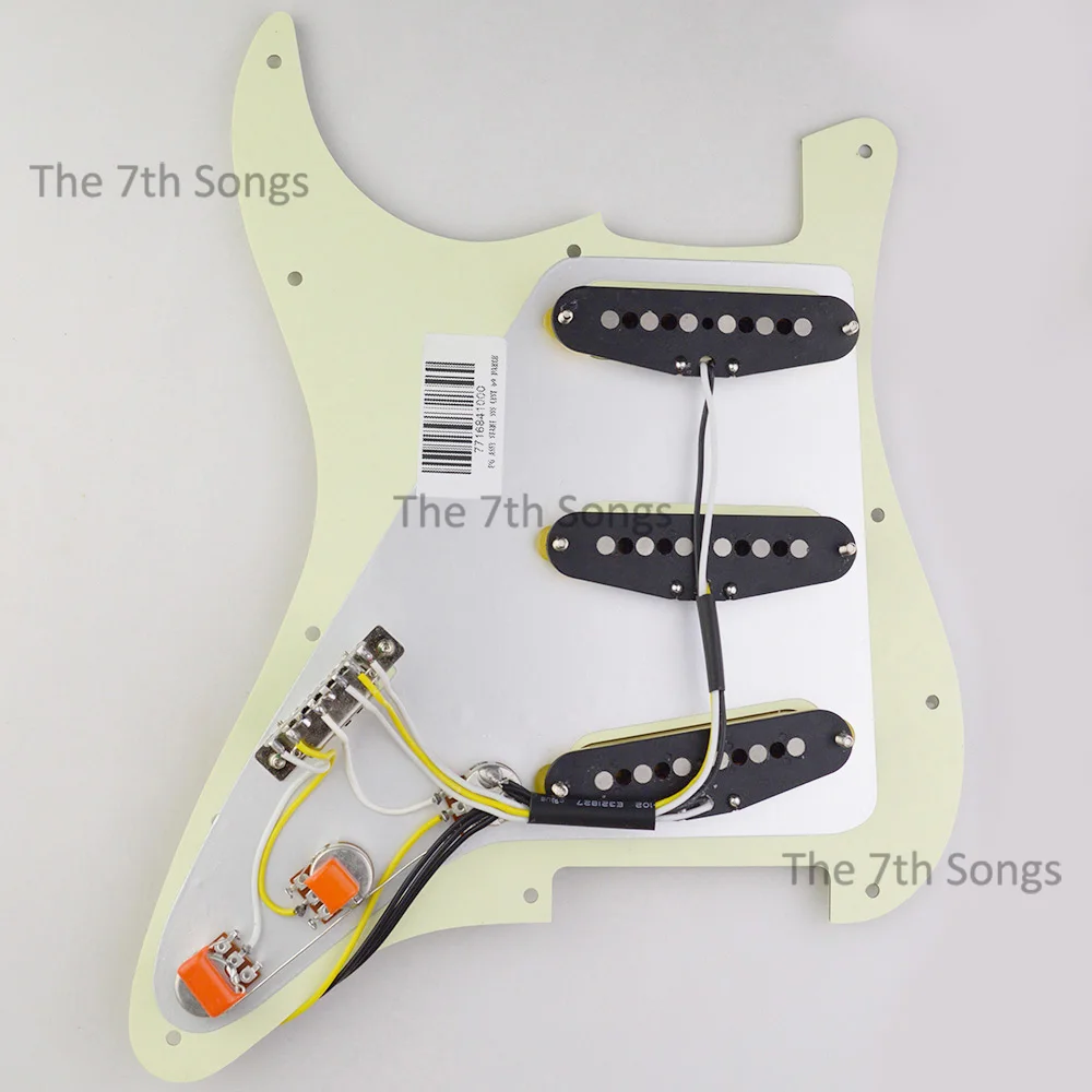Texas Rock Alnico 5 SSS ST Electric Guitar Loaded Pickguard Alnico V Pickup Guitar Wiring Pre-wired view 2