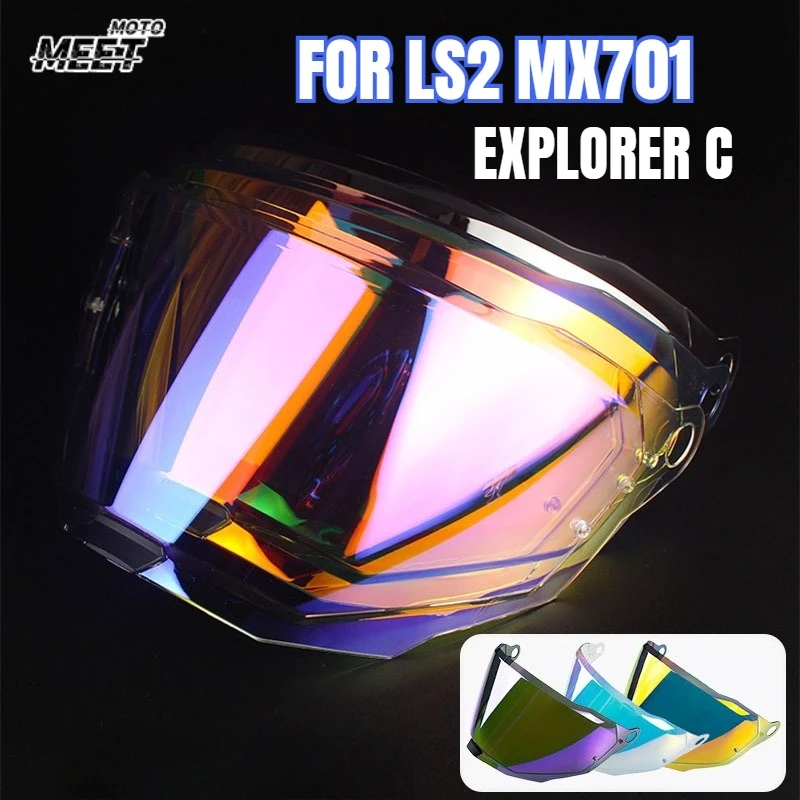 For LS2 MX701 Motocross Lens Detachable Rally Off-road Motorcyle Helmet Replacement Visors Kaciga Casco Moto Tapecete