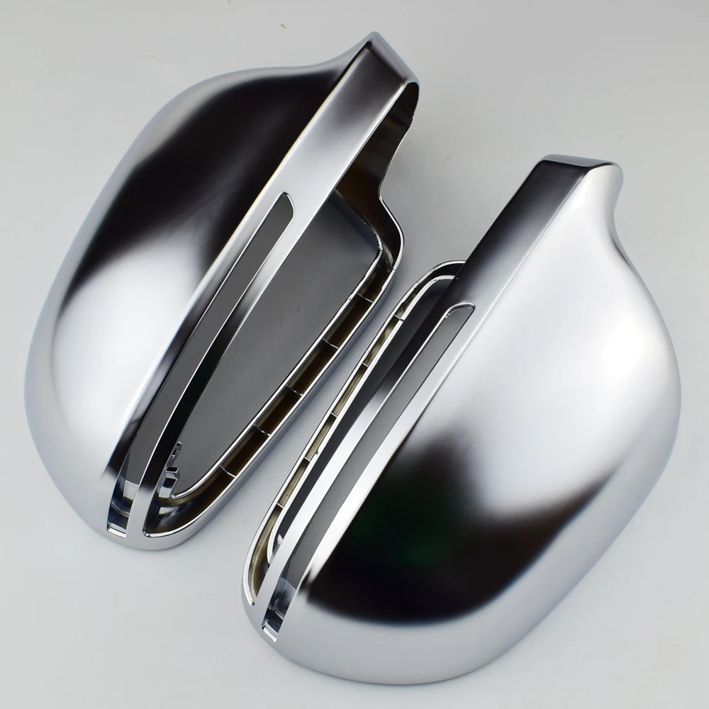 

Matt Chrome Mirror Cover Rearview Side Mirror Caps S Line For Audi A4 B8 A6 C6 A5 8T Q3 A3 8P