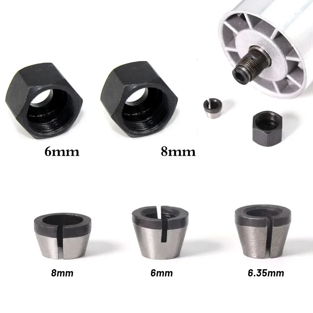 Imagem -05 - Pinça Chuck Adaptador para Gravura Máquina de Corte Router Bit Roteador Elétrico Livre Navio in mm mm Pcs por Conjunto