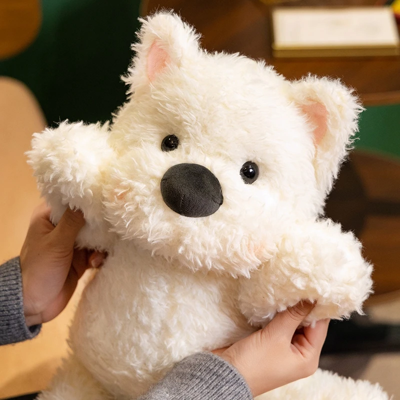 ตุ๊กตาสุนัขเวสต์ไฮแลนด์น่ารัก ขนาด 33/45 ซม. ตุ๊กตาไวท์เทอร์เรียร์ ของเล่นตุ๊กตาสุนัขนุ่มนิ่ม หมอนตุ๊กตาสุนัขน่ารัก ของขวัญวันเกิด/คริสต์มาส