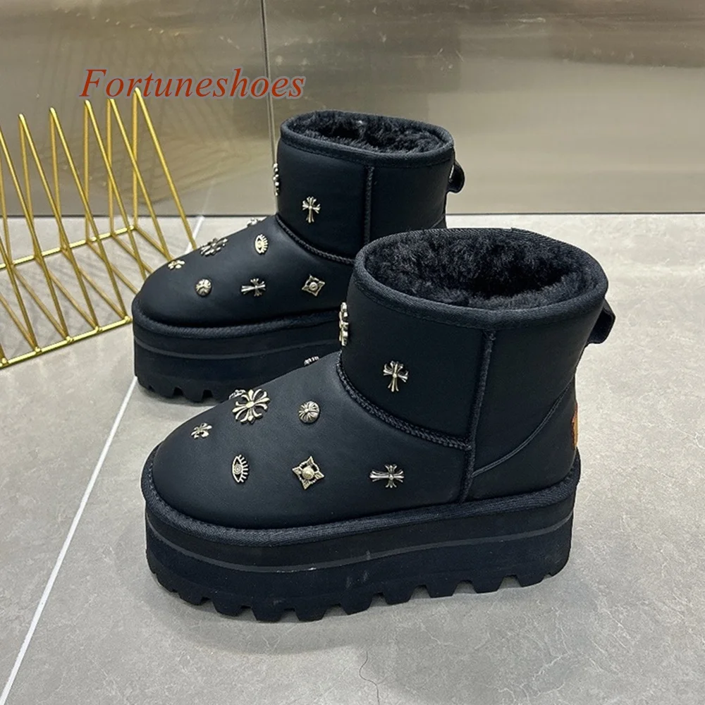 

Slip On Women Flat with Boots Mid Calf Appliques Round Toe Solid Boots Autumn/winter Fashion Casual 2024 New Arrivals Boots