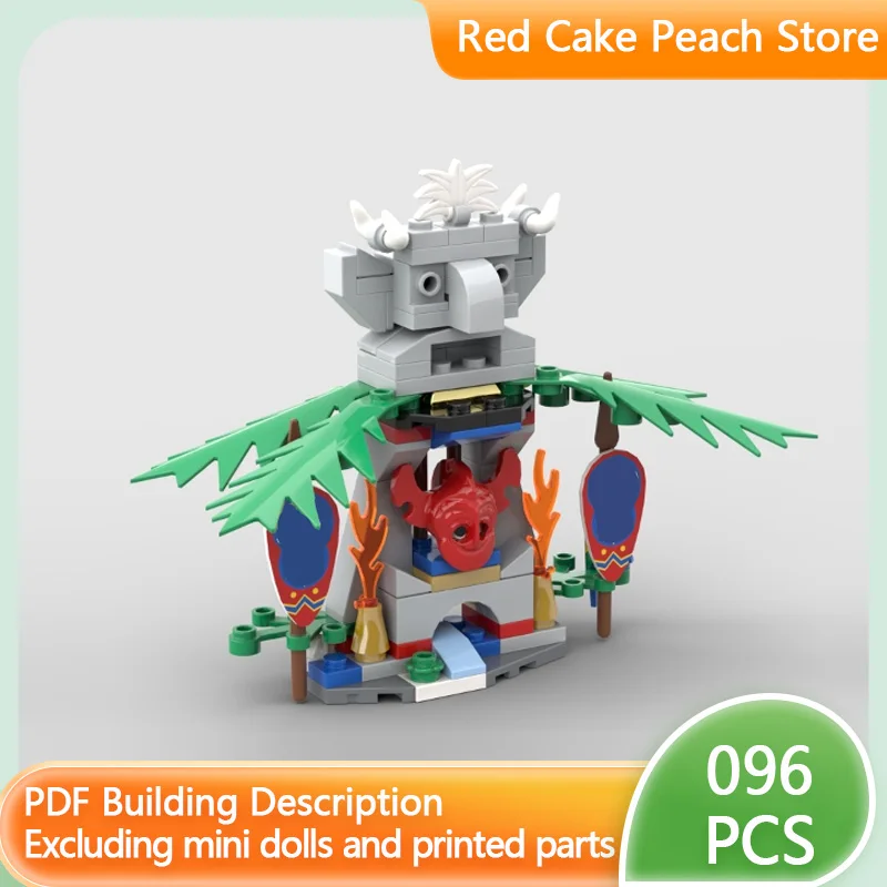 

Модель средневекового замка MOC, конструктор из строительных блоков, модульное здание на острове, развивающая игрушка для детей, подарок на праздник, набор для сборки