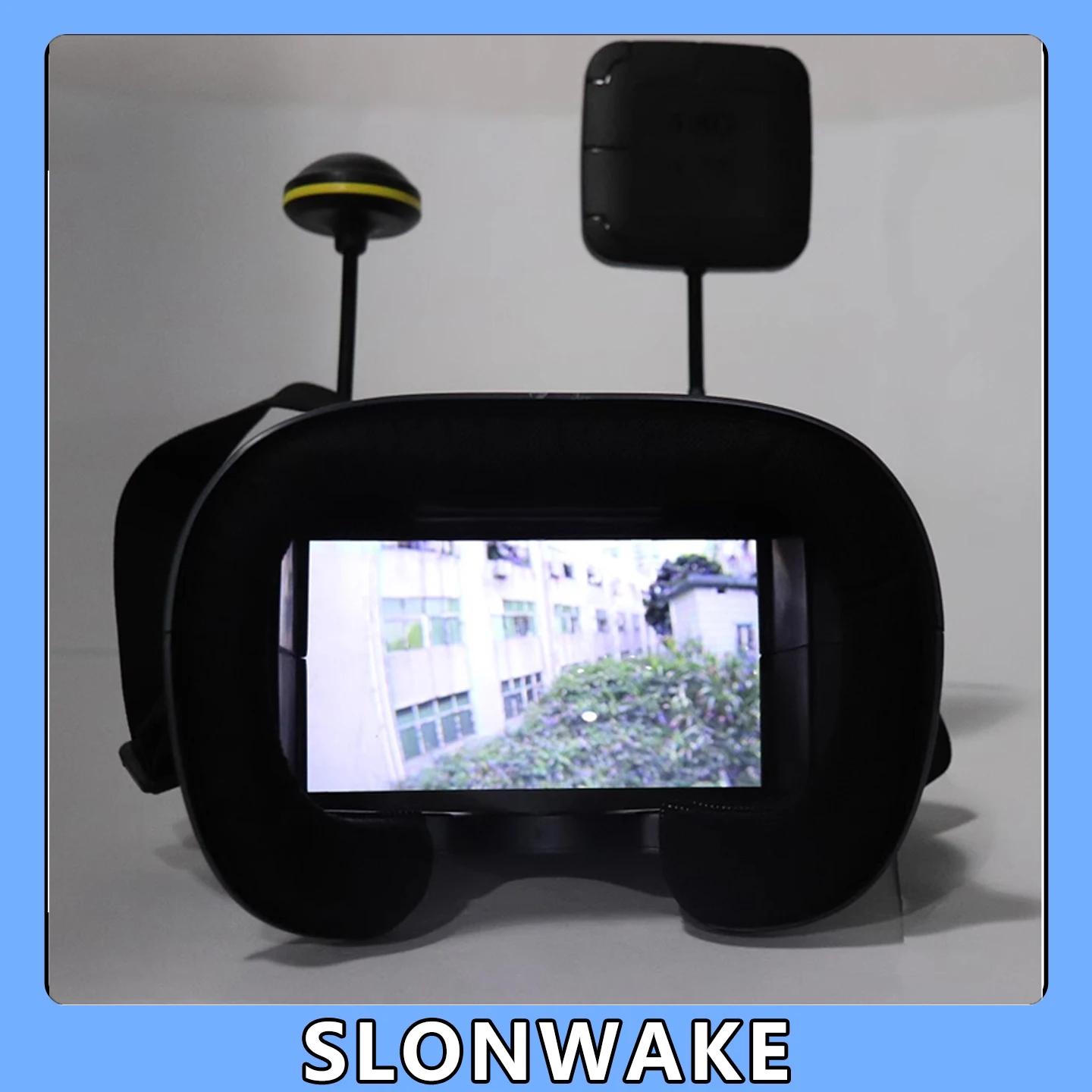 SLONWAKE LS-008D 5.8G FPV video VR Glasses High Quality 40CH With 2000mA Built-in battery DVR For RC Model 92% Transparent Lens