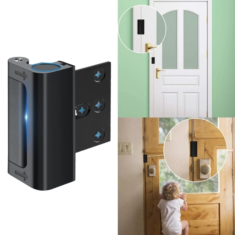 Upgraded Door Reinforcement Locks Home Security Door Lock Stop for Toddler Childproof Door Lock Night Lock Lightweight