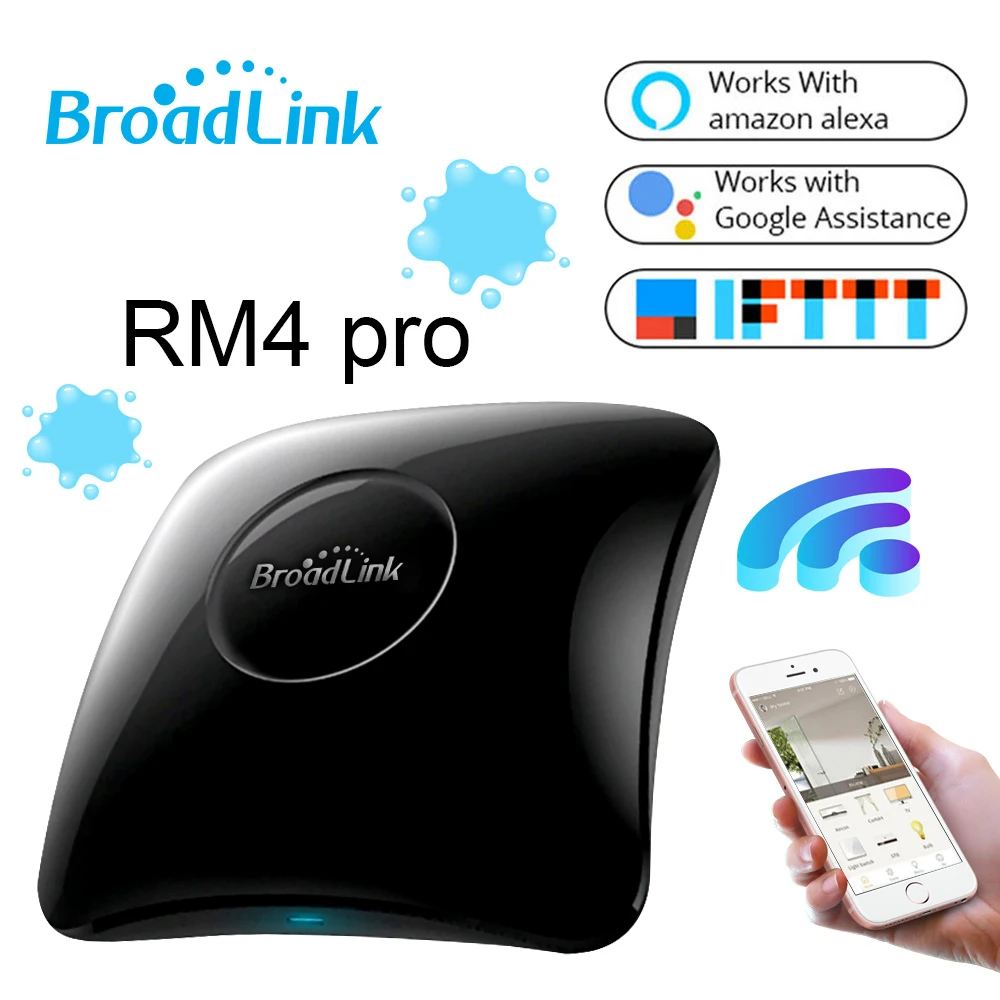 BroadLink RM4 Pro IR Remote Control Bluetooth Controller Universal Smart Wifi RF Switch HTS2 Sensor Work Voice Alexa Google Home