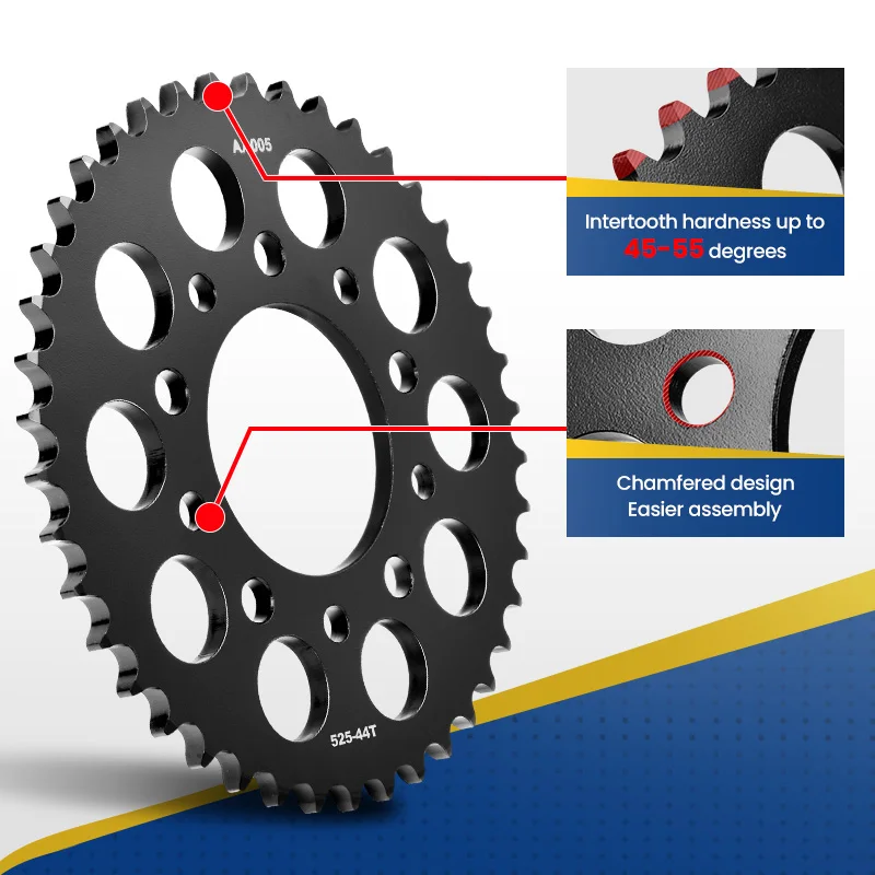 525 chain 42 T 44/45 T 16 Tooth Sprocket For Honda CRF 1000 1100 L Africa Twin Adv Sports ES DCT ABS CB 400 500 750 VT600 XRV750