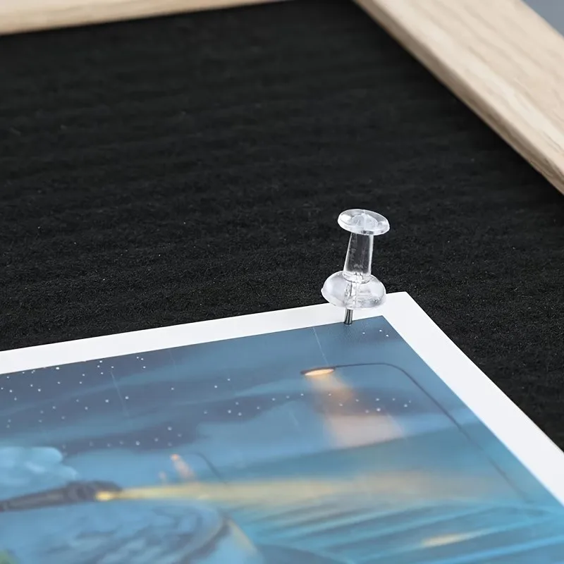 Clear Map Pins 310 pcs, Non-Damage Wall Safe, Easy Push Sharp Pin, for Calendar Pinning, Multipurpose, Versatile