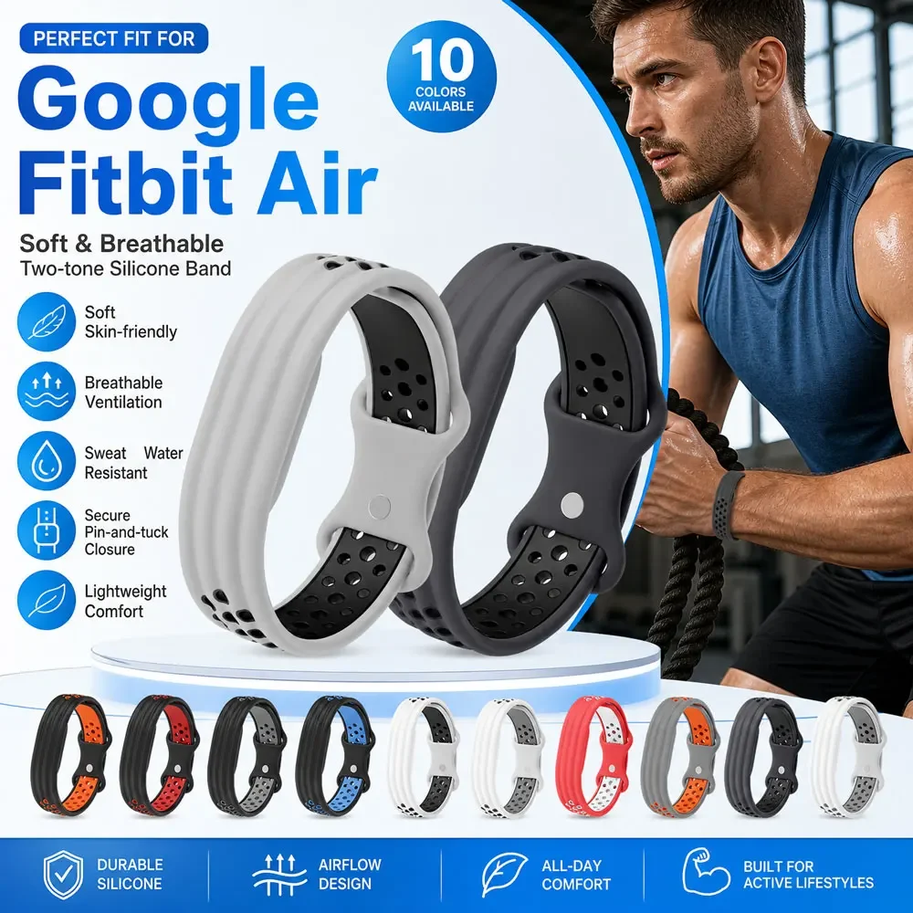 Fitness Tracker Strap for Google Fitbit Air Bands Sports Replacement Wristband Wristband Unisex for Google Fitbit Air Accessory